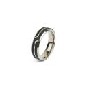 Titanring mit geschmiedetem Carbon-Finish - Rex Silver